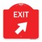 Signmission Designer Series Exit Exit W/ Right Arrow, Red & White Aluminum Sign, 18" H, 18" L, RW-1818-24031 A-DES-RW-1818-24031 - alternate 1